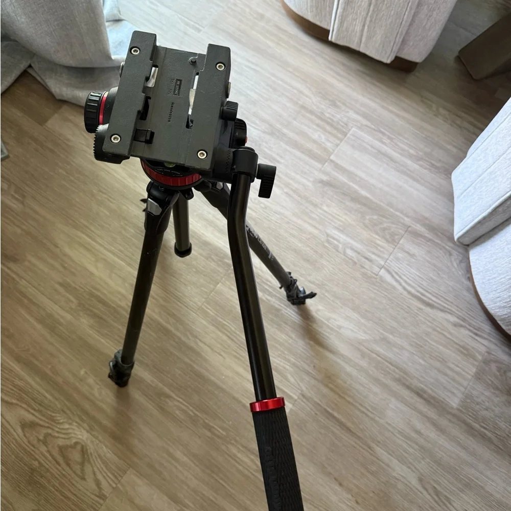Manfrotto 502AH Video Head & MT055XPRO3 Aluminum Tripod